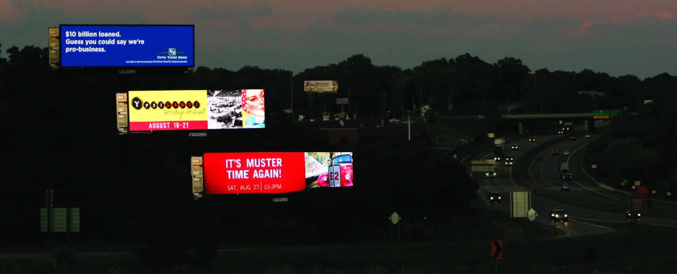Billboard on Michigan highway